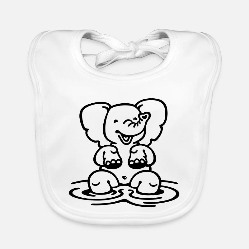 little elephant (a) Organic Baby Bibs