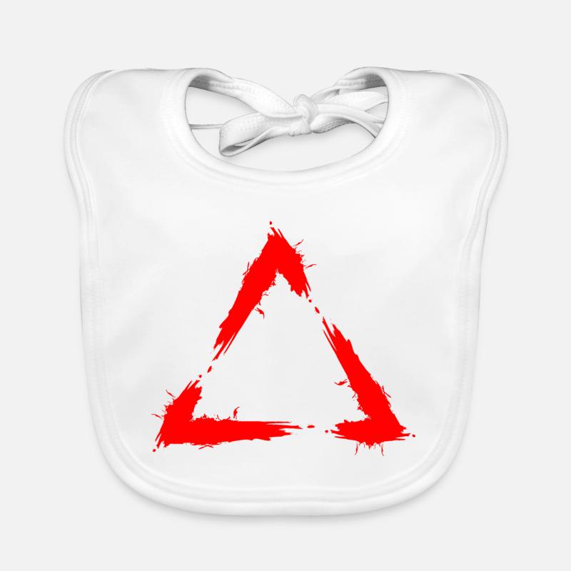 Symbol Dreieck Bürste Design Neu Rot Baby Bio-Lätzchen
