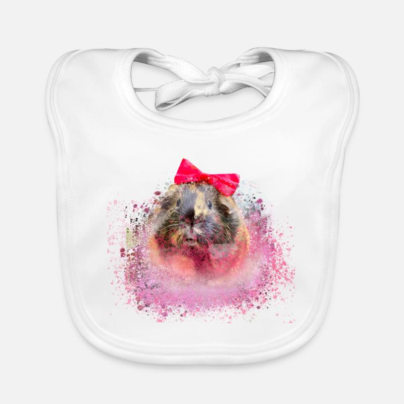 cochon d’Inde, graffiti, peinture, boucle Bavoir bio Bébé