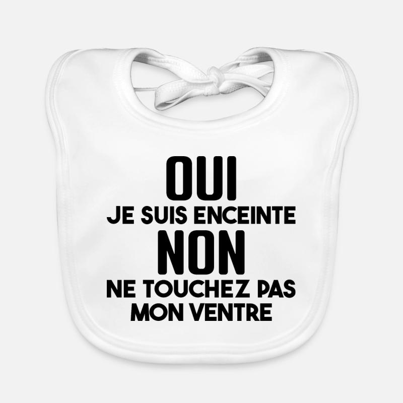 Je Suis Enceinte Annonce Grossesse Future Maman - Bavoir bio Bébé - blanc