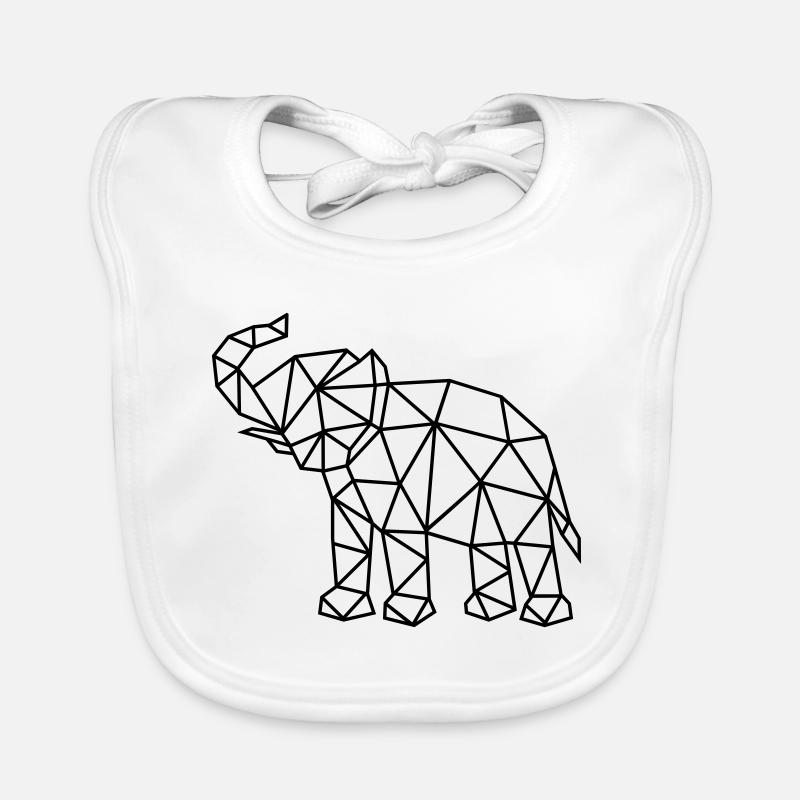 Elefant | Polygone Baby Bio-Lätzchen