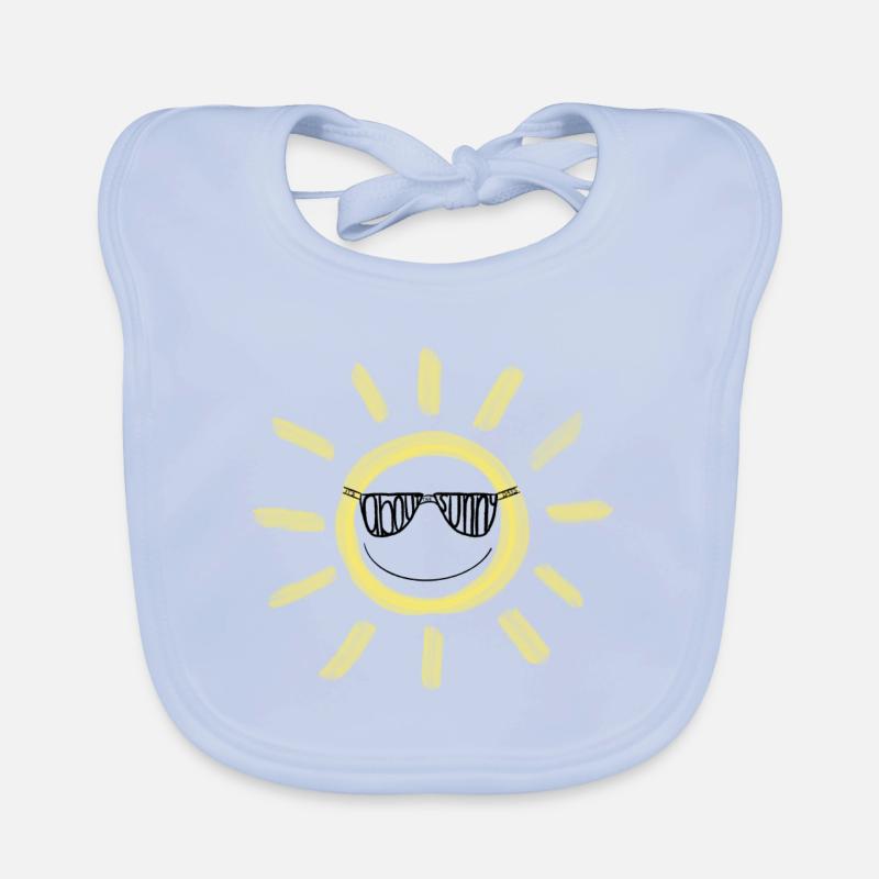 Coole Sonne mit Sonnenbrille Baby Bio-Lätzchen