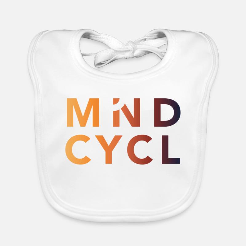 MindCycl Logo Rechteck Colour Gradient Baby Bio-Lätzchen