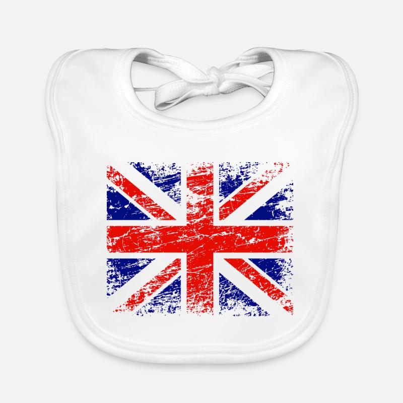 Drapeau britannique de style vintage Bavoir bio Bébé