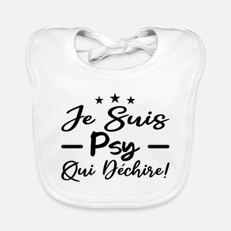 je suis psy qui déchire Bavoir bio Bébé