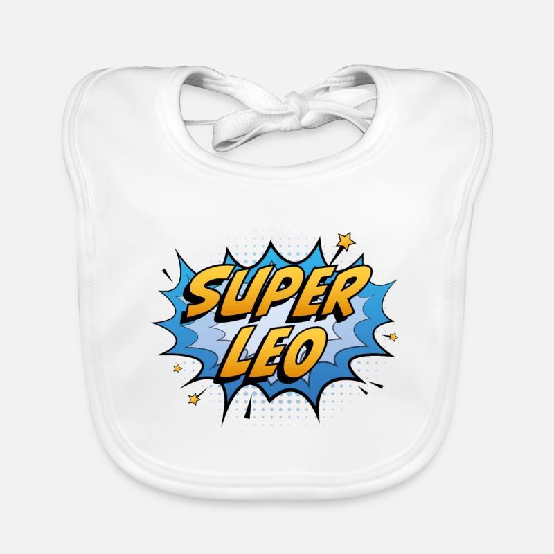 Super Lion - Bavoir bio Bébé - blanc