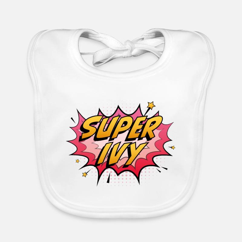 Super Efeu - Baby Bio-Lätzchen - Weiß