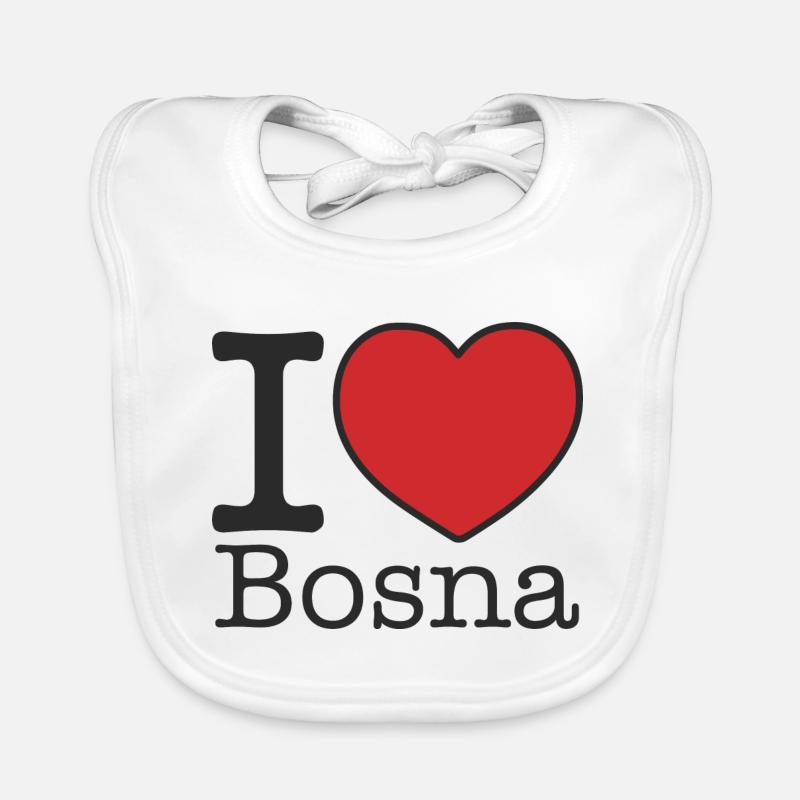 J’aime Bosna - Bratwurst, curry, oignons, moutarde Bavoir bio Bébé