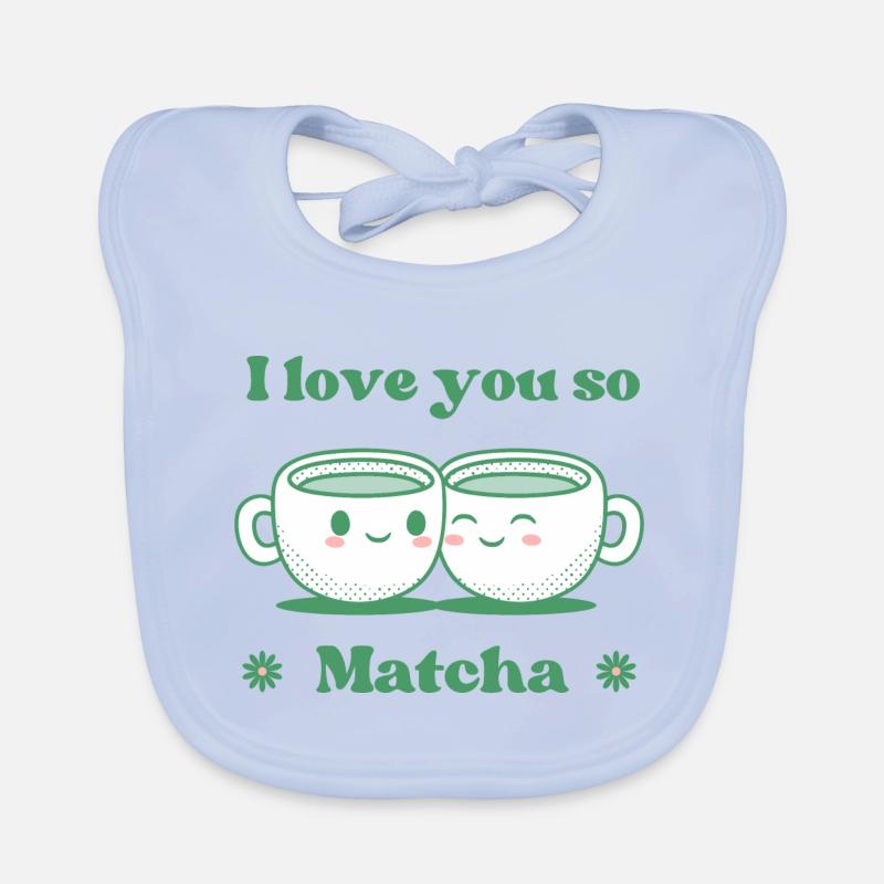 Ich liebe dich so Matcha Baby Bio-Lätzchen