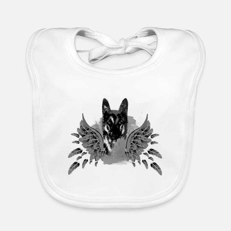 schäferhund ,hund,graffiti, schutzengel,engel Baby Bio-Lätzchen