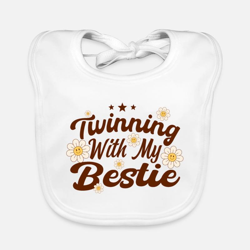 Twinning With My Bestie Organic Baby Bibs