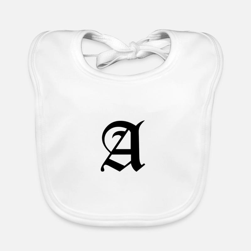Initiale A Bavoir bio Bébé