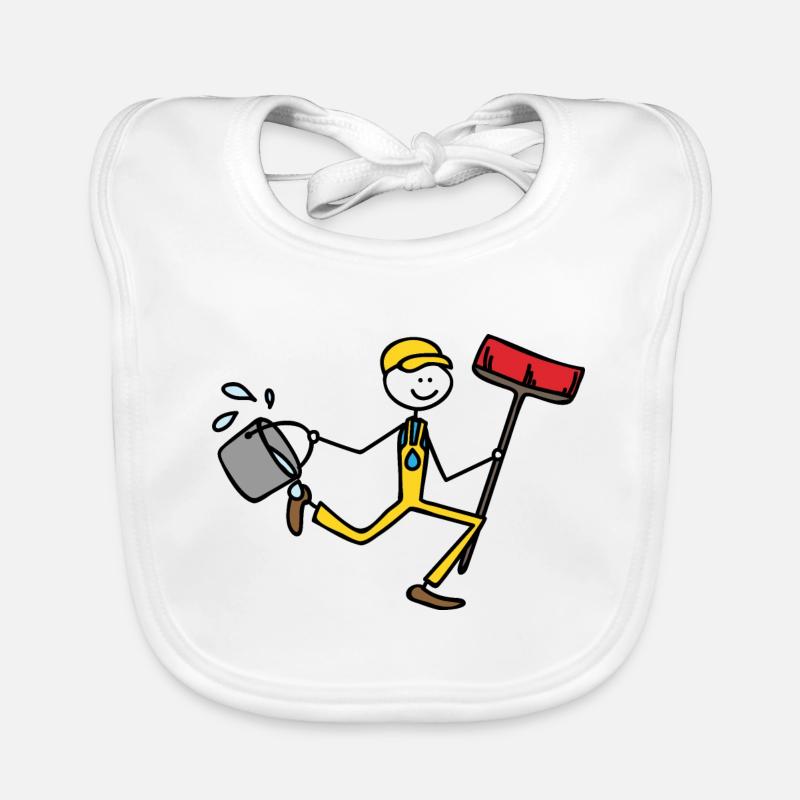 Cleaning man Organic Baby Bibs
