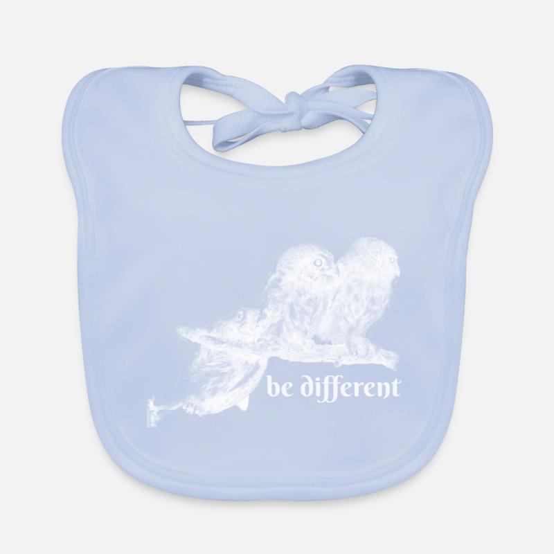 Eule,be different, Eulen, Äste, tollpatschig Baby Bio-Lätzchen