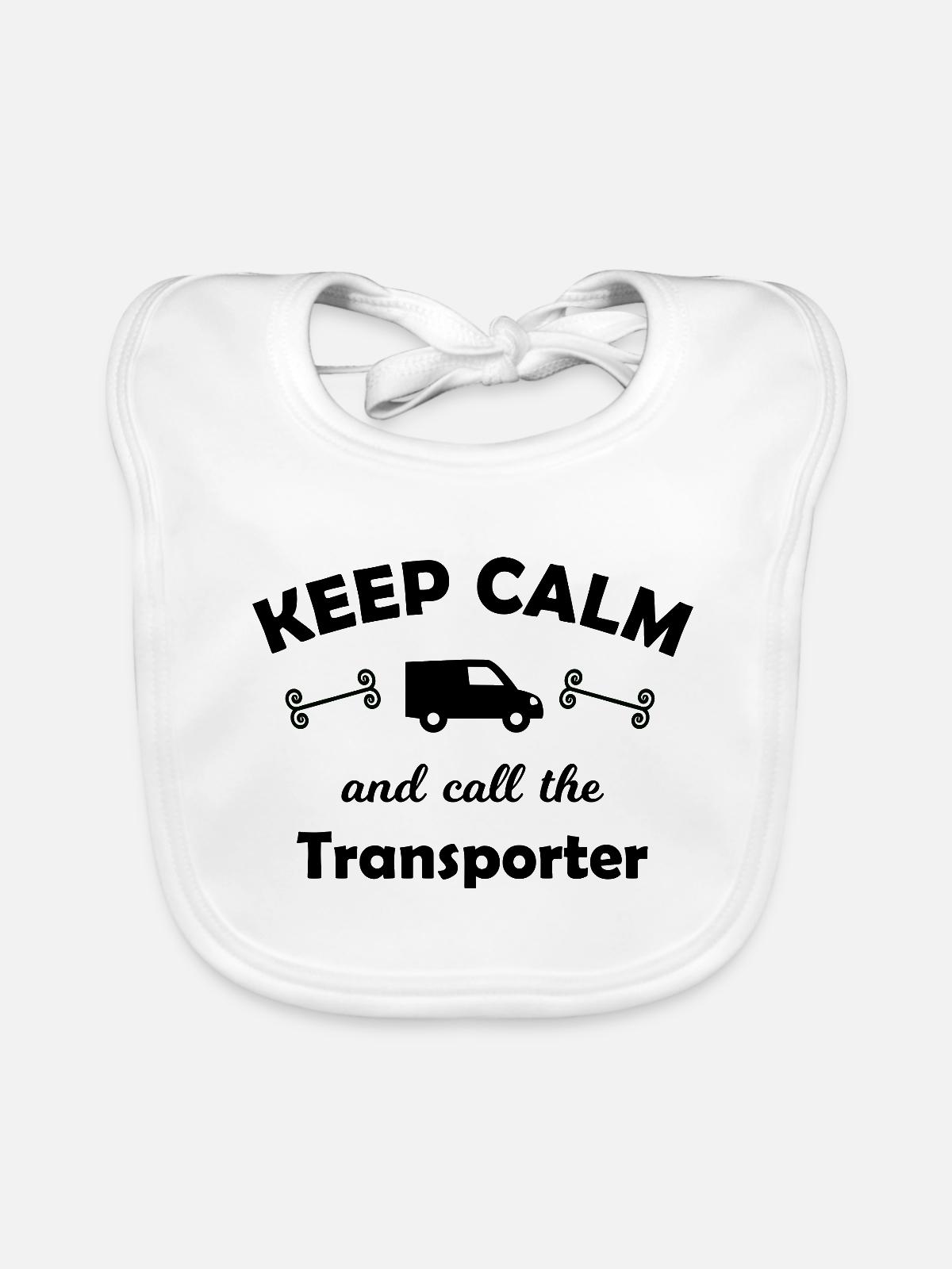 Die Transporter - Baby Bio-Lätzchen - Weiß - Vorne