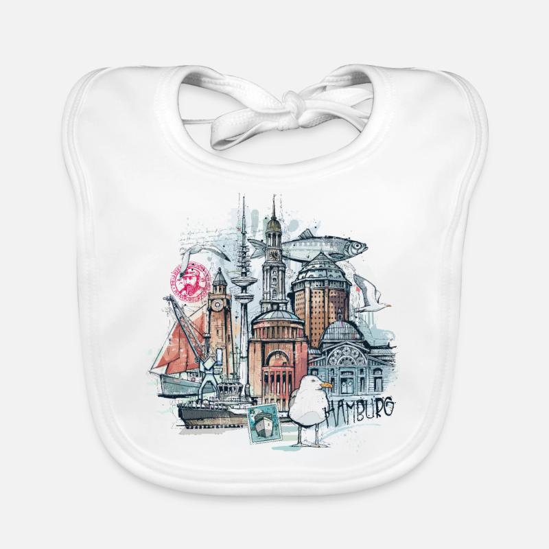 Illustration de Hambourg Bavoir bio Bébé
