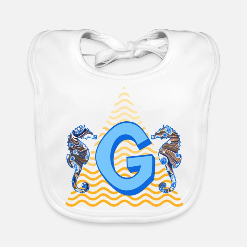 Hippocampe E 262 g Bavoir bio Bébé