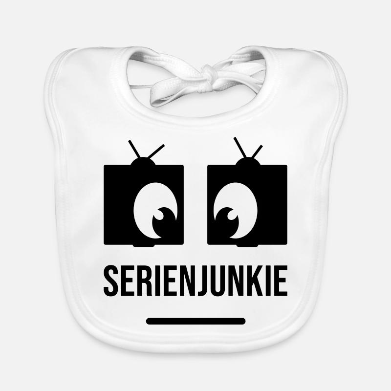 Series junkie with square eyes Organic Baby Bibs