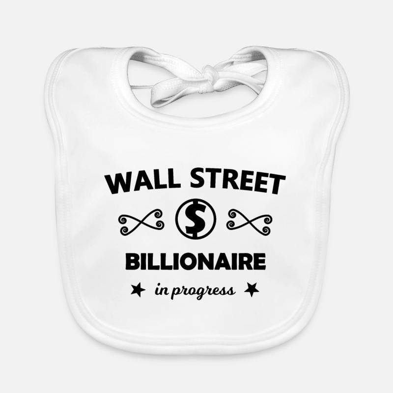 Actionnaires de Wall Street - Bavoir bio Bébé - blanc