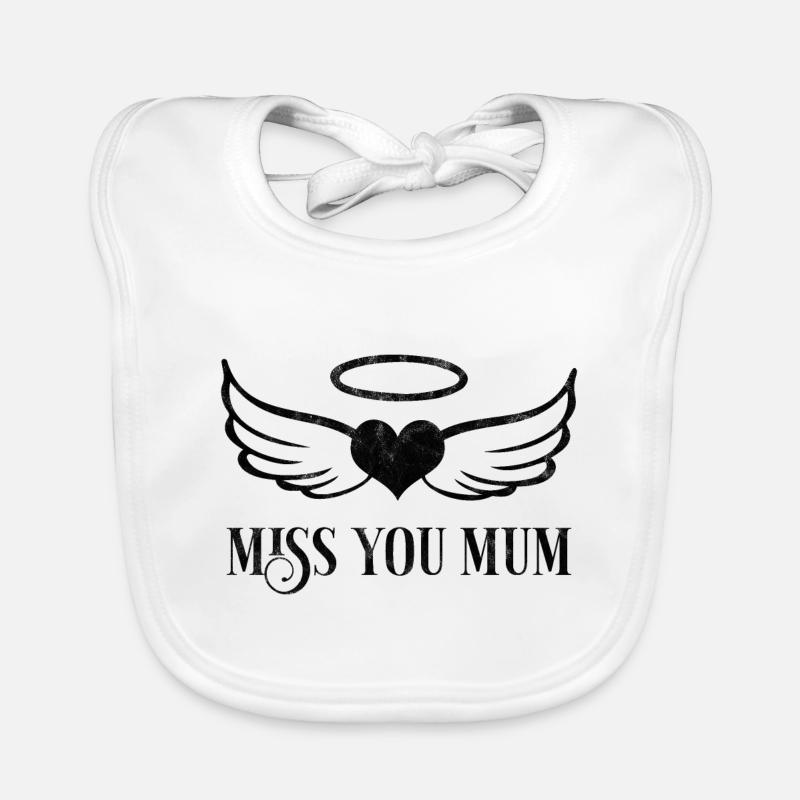 Tu me manques maman Bavoir bio Bébé