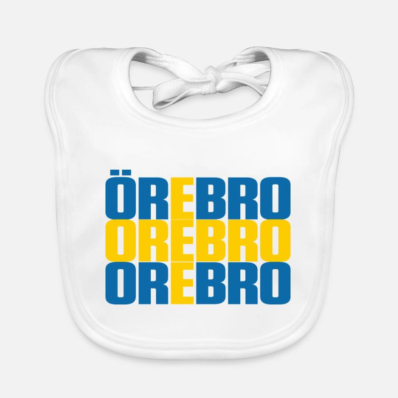 Örebro Suède Drapeau Bavoir bio Bébé