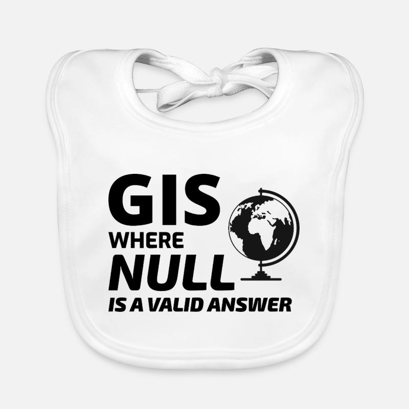 Geospatial Null Value Cartography GIS Humor Organic Baby Bibs