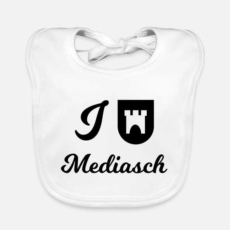Mediasch in Siebenbürgen - Baby Bio-Lätzchen - Weiß