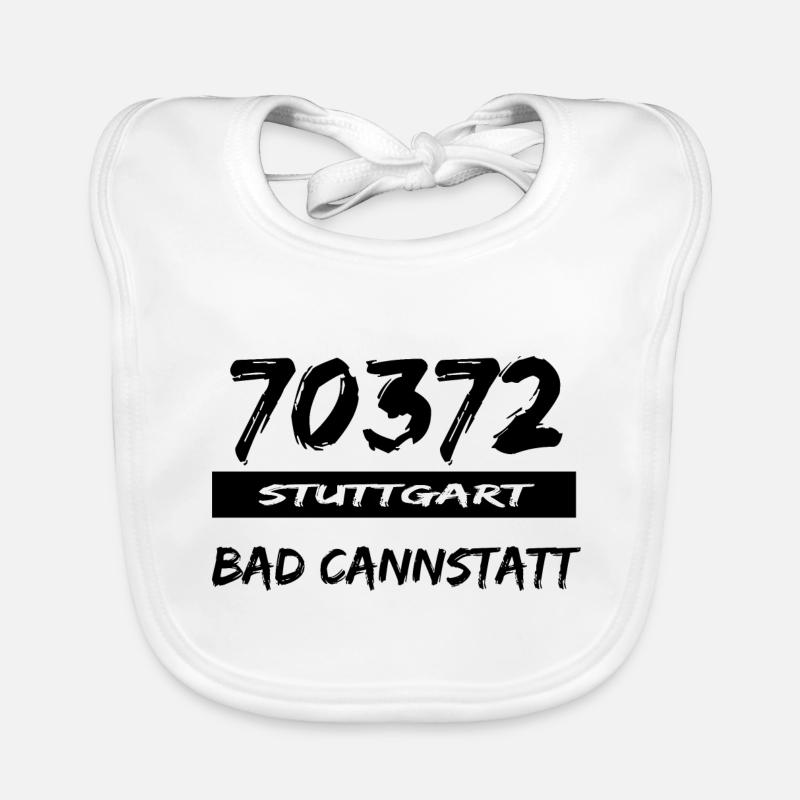 70372 Stuttgart Bad Cannstatt Postleitzahl tshirt Baby Bio-Lätzchen