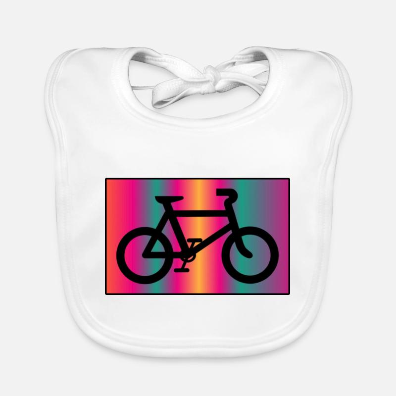 FAHRRAD - Baby Bio-Lätzchen - Weiß