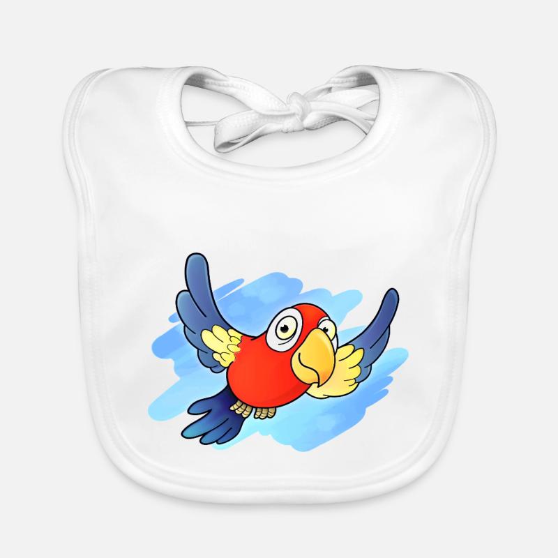 Parrot (Sky) Organic Baby Bibs