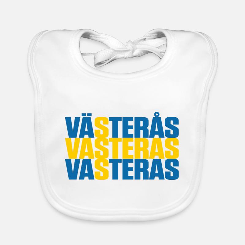 Västerås Drapeau de la Suède Bavoir bio Bébé