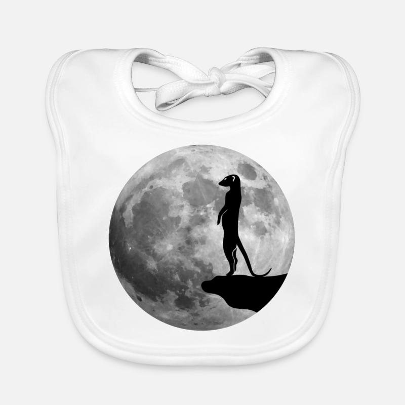 suricate lune Bavoir bio Bébé