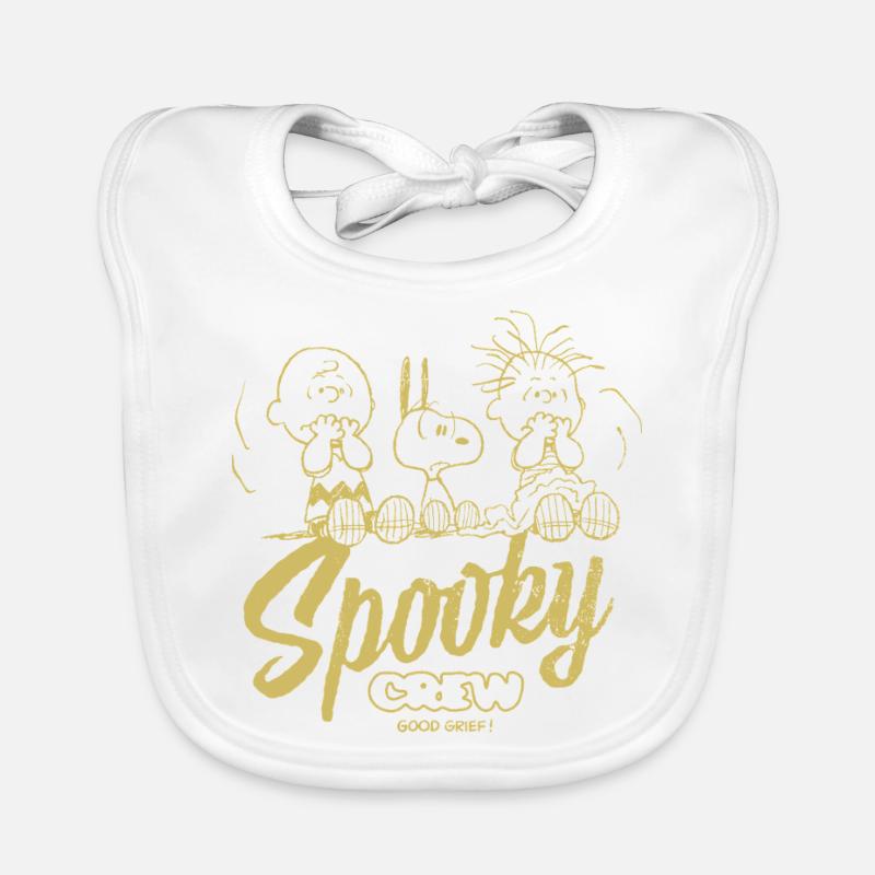 Peanuts Design Halloween Spooky Crew - Bavoir bio Bébé - blanc