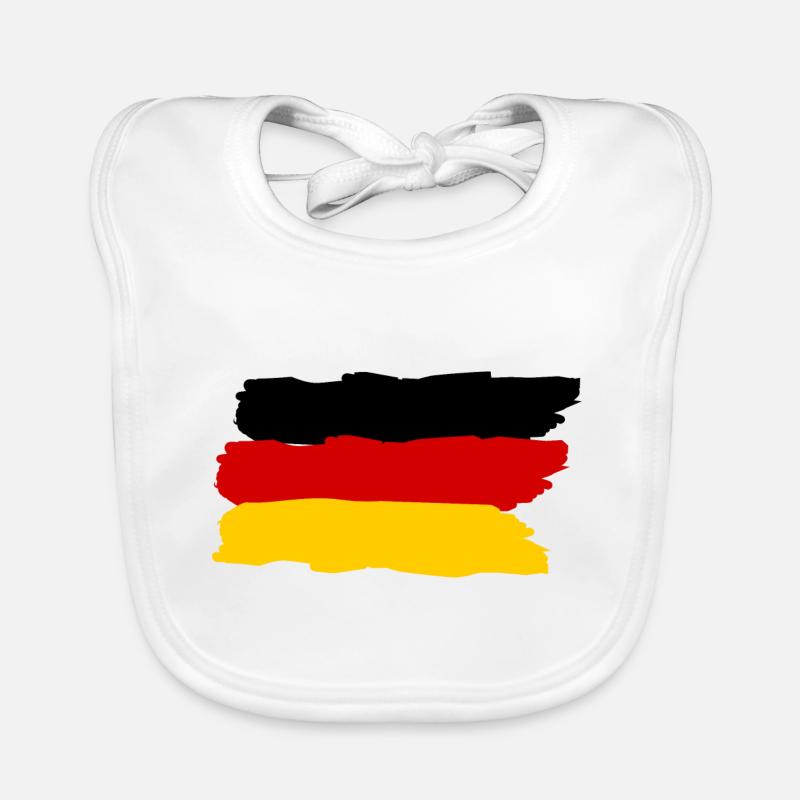 The German flag Organic Baby Bibs