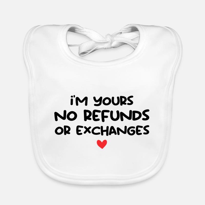 Je suis à toi, pas de remboursement Saint-Valentin amour Bavoir bio Bébé