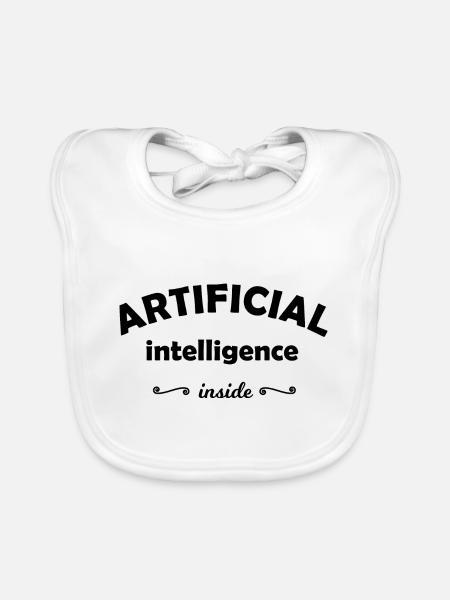 Computer Intelligence - Organic Baby Bibs - white - Front