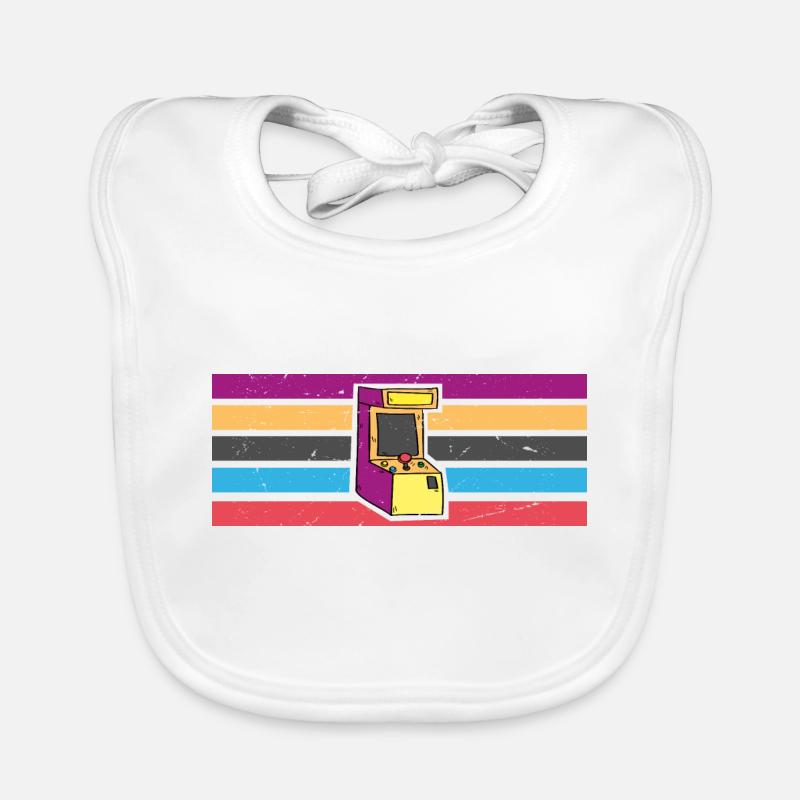 Gamer Vintage Retro | Gaming Arcade Organic Baby Bibs