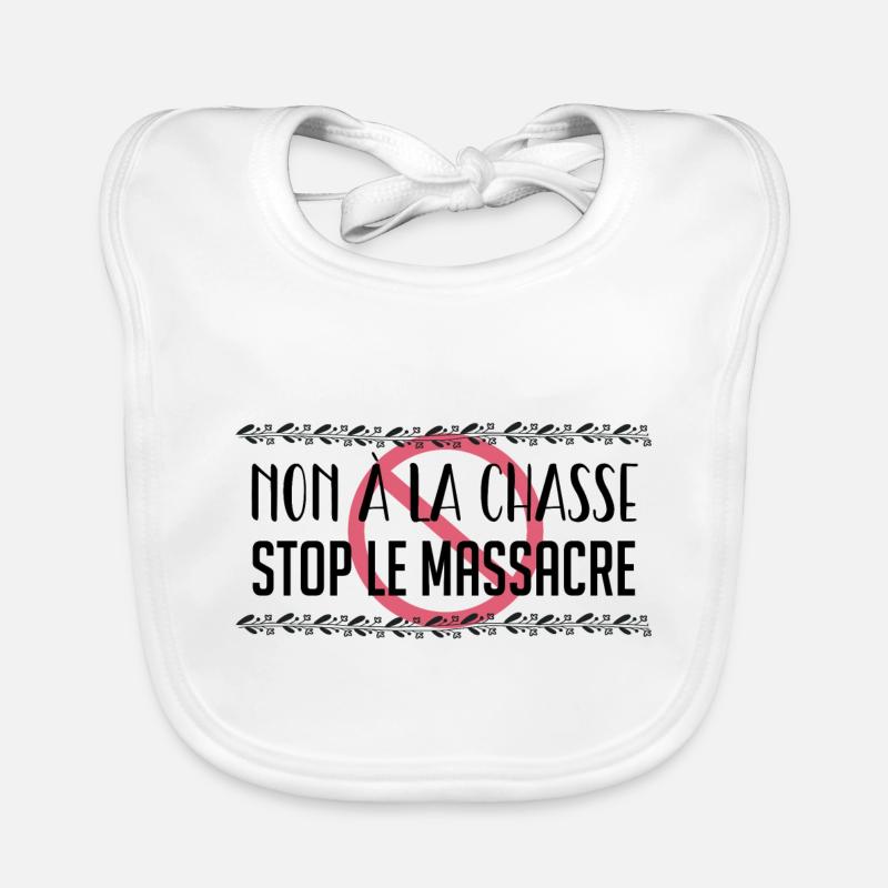 Non à la Chasse Bavoir bio Bébé