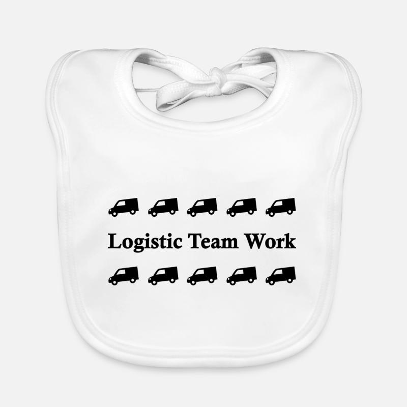 Transport and Logistics Team Work Organic Baby Bibs