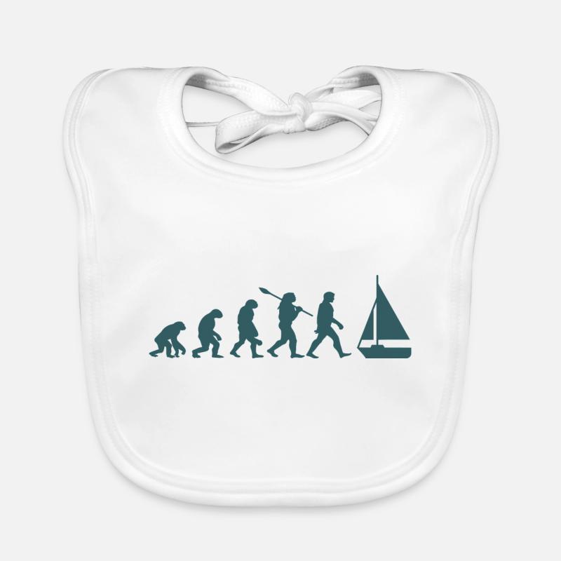 Evolution Sailboat Boat Organic Baby Bibs