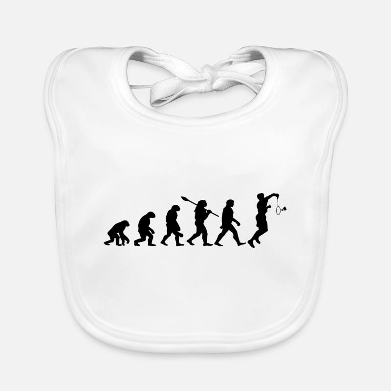 Badminton Evolution Badmintonspieler Baby Bio-Lätzchen