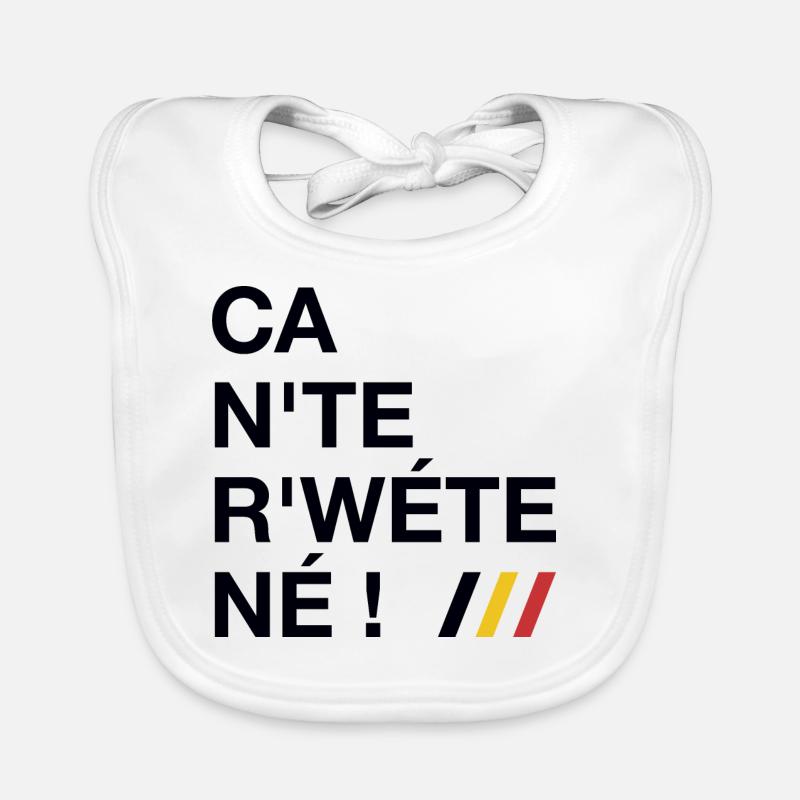 Ca n'te r'wéte né ! Ca ne te regarde pas ! (Dark) Bavoir bio Bébé