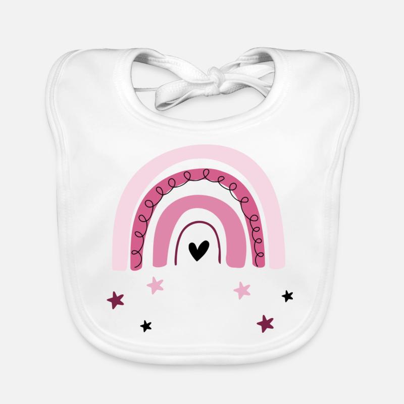 Arc-en-ciel violet Bavoir bio Bébé