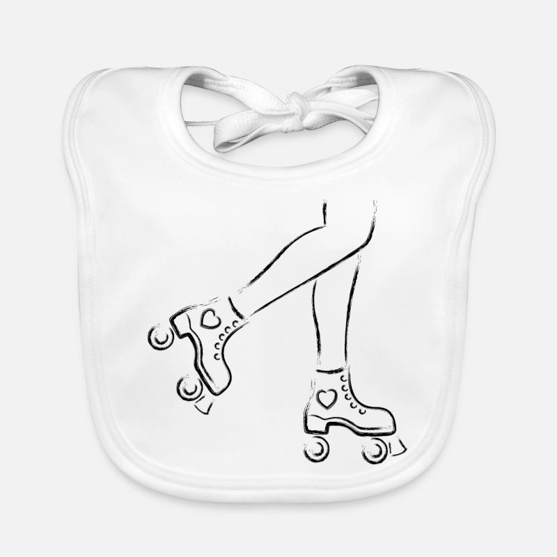 Rollschuhe mit Beinen Baby Bio-Lätzchen