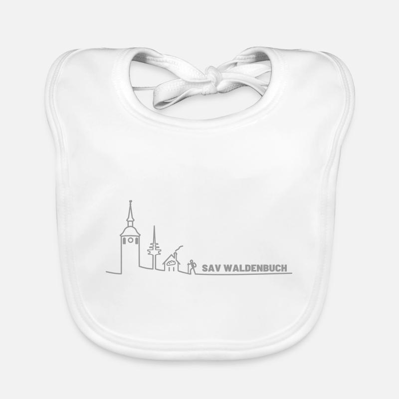 SAV Skyline Wabu, grau Baby Bio-Lätzchen