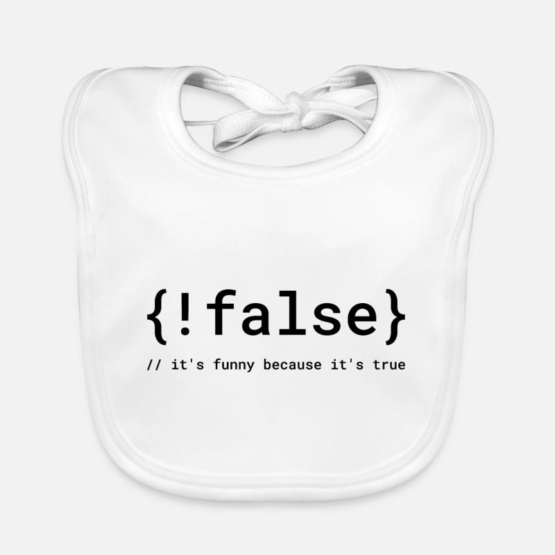 Code Humor Tee: The Logical Joke Organic Baby Bibs