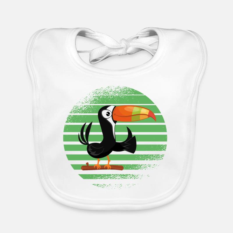 Toucan oiseau tropical Bavoir bio Bébé