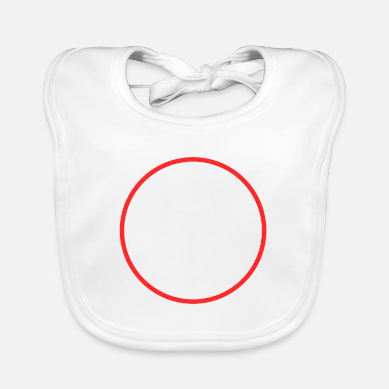 Circle Ring Shape Symbol Red Organic Baby Bibs