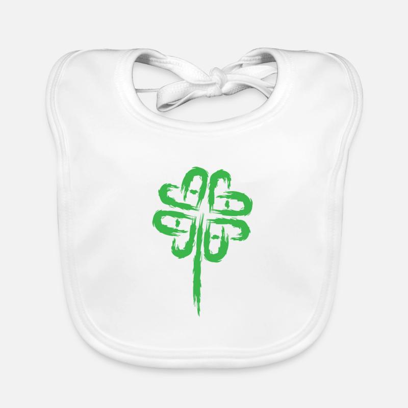 Symbole de trèfle Symboles celtiques Bavoir bio Bébé