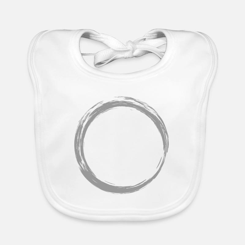 Circle symbol design gray Organic Baby Bibs
